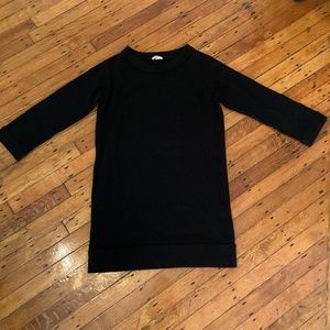 J.Crew Black Cashmere Tee Dress M